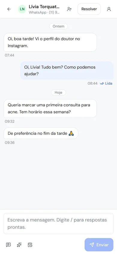 Conversa no celular